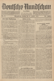 Deutsche Rundschau in Polen : früher Ostdeutsche Rundschau, Bromberger Tageblatt. Jg.54, Nr. 7 (10 Januar 1930) + dod.