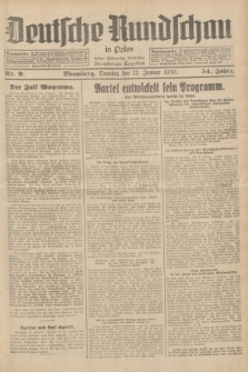 Deutsche Rundschau in Polen : früher Ostdeutsche Rundschau, Bromberger Tageblatt. Jg.54, Nr. 9 (12 Januar 1930) + dod.