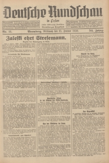 Deutsche Rundschau in Polen : früher Ostdeutsche Rundschau, Bromberger Tageblatt. Jg.54, Nr. 11 (15 Januar 1930) + dod.