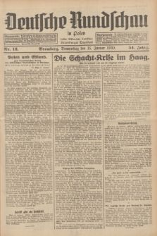 Deutsche Rundschau in Polen : früher Ostdeutsche Rundschau, Bromberger Tageblatt. Jg.54, Nr. 12 (16 Januar 1930) + dod.