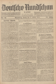 Deutsche Rundschau in Polen : früher Ostdeutsche Rundschau, Bromberger Tageblatt. Jg.54, Nr. 13 (17 Januar 1930) + dod.