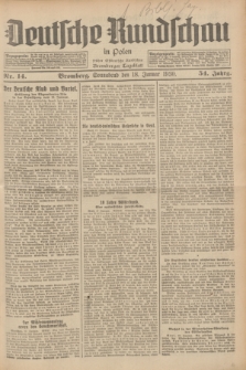 Deutsche Rundschau in Polen : früher Ostdeutsche Rundschau, Bromberger Tageblatt. Jg.54, Nr. 14 (18 Januar 1930) + dod.