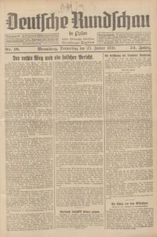 Deutsche Rundschau in Polen : früher Ostdeutsche Rundschau, Bromberger Tageblatt. Jg.54, Nr. 18 (23 Januar 1930) + dod.