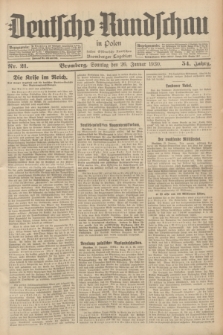 Deutsche Rundschau in Polen : früher Ostdeutsche Rundschau, Bromberger Tageblatt. Jg.54, Nr. 21 (26 Januar 1930) + dod.