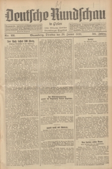 Deutsche Rundschau in Polen : früher Ostdeutsche Rundschau, Bromberger Tageblatt. Jg.54, Nr. 22 (28 Januar 1930) + dod.