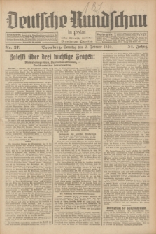 Deutsche Rundschau in Polen : früher Ostdeutsche Rundschau, Bromberger Tageblatt. Jg.54, Nr. 27 (2 Februar 1930) + dod.