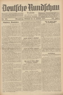 Deutsche Rundschau in Polen : früher Ostdeutsche Rundschau, Bromberger Tageblatt. Jg.54, Nr. 35 (12 Februar 1930) + dod.