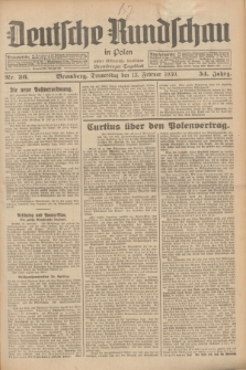 Deutsche Rundschau in Polen : früher Ostdeutsche Rundschau, Bromberger Tageblatt. Jg.54, Nr. 36 (13 Februar 1930) + dod.