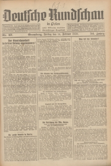 Deutsche Rundschau in Polen : früher Ostdeutsche Rundschau, Bromberger Tageblatt. Jg.54, Nr. 37 (14 Februar 1930) + dod.