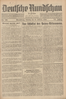 Deutsche Rundschau in Polen : früher Ostdeutsche Rundschau, Bromberger Tageblatt. Jg.54, Nr. 39 (16 Februar 1930) + dod.