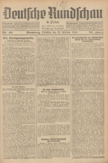 Deutsche Rundschau in Polen : früher Ostdeutsche Rundschau, Bromberger Tageblatt. Jg.54, Nr. 40 (18 Februar 1930) + dod.