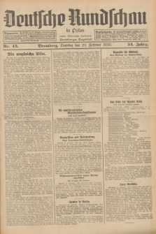 Deutsche Rundschau in Polen : früher Ostdeutsche Rundschau, Bromberger Tageblatt. Jg.54, Nr. 45 (23 Februar 1930) + dod.