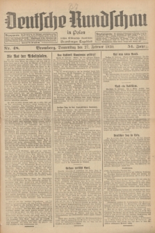 Deutsche Rundschau in Polen : früher Ostdeutsche Rundschau, Bromberger Tageblatt. Jg.54, Nr. 48 (27 Februar 1930) + dod.