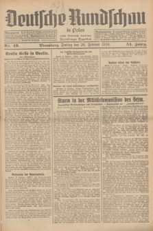 Deutsche Rundschau in Polen : früher Ostdeutsche Rundschau, Bromberger Tageblatt. Jg.54, Nr. 49 (28 Februar 1930) + dod.