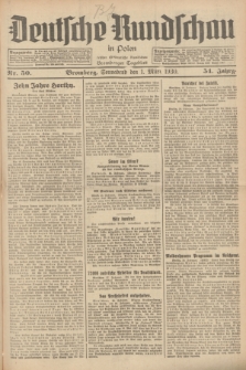 Deutsche Rundschau in Polen : früher Ostdeutsche Rundschau, Bromberger Tageblatt. Jg.54, Nr. 50 (1 März 1930) + dod.