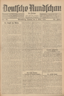 Deutsche Rundschau in Polen : früher Ostdeutsche Rundschau, Bromberger Tageblatt. Jg.54, Nr. 51 (2 März 1930) + dod.