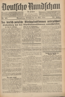 Deutsche Rundschau in Polen : früher Ostdeutsche Rundschau, Bromberger Tageblatt. Jg.54, Nr. 65 (19 März 1930) + dod.