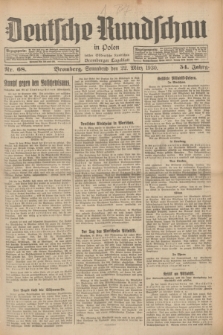 Deutsche Rundschau in Polen : früher Ostdeutsche Rundschau, Bromberger Tageblatt. Jg.54, Nr. 68 (22 März 1930) + dod.