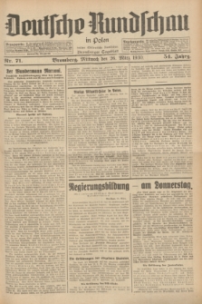 Deutsche Rundschau in Polen : früher Ostdeutsche Rundschau, Bromberger Tageblatt. Jg.54, Nr. 71 (26 März 1930) + dod.