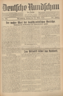 Deutsche Rundschau in Polen : früher Ostdeutsche Rundschau, Bromberger Tageblatt. Jg.54, Nr. 73 (28 März 1930) + dod.