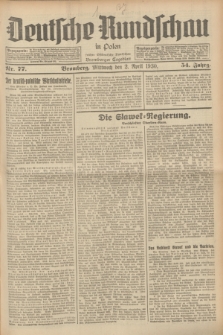 Deutsche Rundschau in Polen : früher Ostdeutsche Rundschau, Bromberger Tageblatt. Jg.54, Nr. 77 (2 April 1930) + dod.