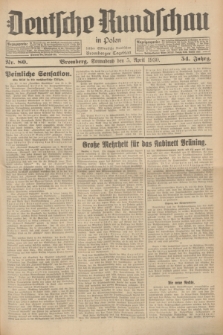 Deutsche Rundschau in Polen : früher Ostdeutsche Rundschau, Bromberger Tageblatt. Jg.54, Nr. 80 (5 April 1930) + dod.