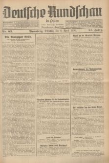 Deutsche Rundschau in Polen : früher Ostdeutsche Rundschau, Bromberger Tageblatt. Jg.54, Nr. 82 (8 April 1930) + dod.