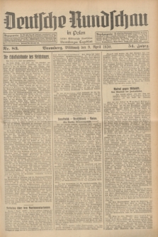 Deutsche Rundschau in Polen : früher Ostdeutsche Rundschau, Bromberger Tageblatt. Jg.54, Nr. 83 (9 April 1930) + dod.