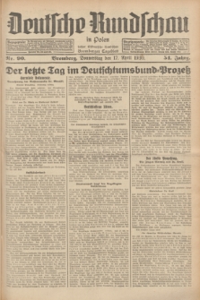 Deutsche Rundschau in Polen : früher Ostdeutsche Rundschau, Bromberger Tageblatt. Jg.54, Nr. 90 (17 April 1930) + dod.