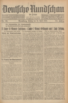 Deutsche Rundschau in Polen : früher Ostdeutsche Rundschau, Bromberger Tageblatt. Jg.54, Nr. 91 (18 April 1930) + dod.