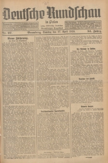 Deutsche Rundschau in Polen : früher Ostdeutsche Rundschau, Bromberger Tageblatt. Jg.54, Nr. 97 (27 April 1930) + dod.