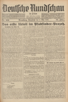 Deutsche Rundschau in Polen : früher Ostdeutsche Rundschau, Bromberger Tageblatt. Jg.54, Nr. 102 (3 Mai 1930) + dod.