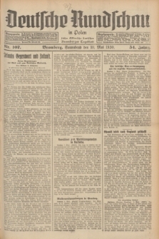 Deutsche Rundschau in Polen : früher Ostdeutsche Rundschau, Bromberger Tageblatt. Jg.54, Nr. 107 (10 Mai 1930) + dod.