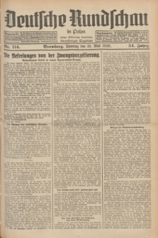 Deutsche Rundschau in Polen : früher Ostdeutsche Rundschau, Bromberger Tageblatt. Jg.54, Nr. 114 (18 Mai 1930) + dod.