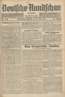 Deutsche Rundschau in Polen : früher Ostdeutsche Rundschau, Bromberger Tageblatt. Jg.54, Nr. 116 (21 Mai 1930) + dod.