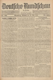 Deutsche Rundschau in Polen : früher Ostdeutsche Rundschau, Bromberger Tageblatt. Jg.54, Nr. 122 (28 Mai 1930) + dod.