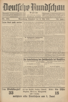 Deutsche Rundschau in Polen : früher Ostdeutsche Rundschau, Bromberger Tageblatt. Jg.54, Nr. 124 (31 Mai 1930) + dod.