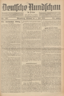 Deutsche Rundschau in Polen : früher Ostdeutsche Rundschau, Bromberger Tageblatt. Jg.54, Nr. 127 (4 Juni 1930) + dod.