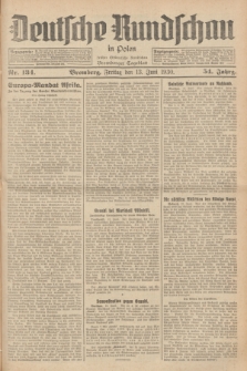 Deutsche Rundschau in Polen : früher Ostdeutsche Rundschau, Bromberger Tageblatt. Jg.54, Nr. 134 (13 Juni 1930) + dod.
