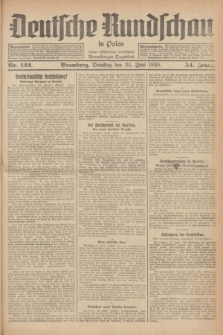Deutsche Rundschau in Polen : früher Ostdeutsche Rundschau, Bromberger Tageblatt. Jg.54, Nr. 142 (24 Juni 1930) + dod.