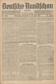 Deutsche Rundschau in Polen : früher Ostdeutsche Rundschau, Bromberger Tageblatt. Jg.54, Nr. 146 (28 Juni 1930) + dod.