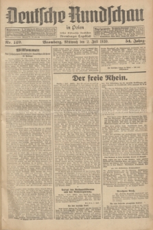 Deutsche Rundschau in Polen : früher Ostdeutsche Rundschau, Bromberger Tageblatt. Jg.54, Nr. 149 (2 Juli 1930) + dod.