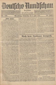 Deutsche Rundschau in Polen : früher Ostdeutsche Rundschau, Bromberger Tageblatt. Jg.54, Nr. 150 (3 Juli 1930) + dod.