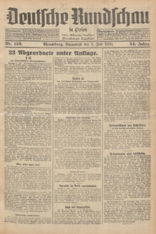 Deutsche Rundschau in Polen : früher Ostdeutsche Rundschau, Bromberger Tageblatt. Jg.54, Nr. 152 (5 Juli 1930) + dod.