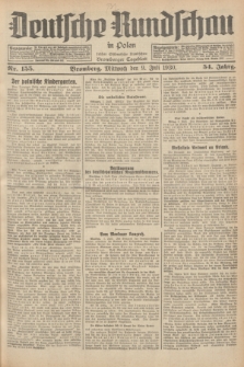 Deutsche Rundschau in Polen : früher Ostdeutsche Rundschau, Bromberger Tageblatt. Jg.54, Nr. 155 (9 Juli 1930) + dod.