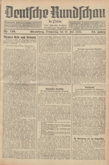 Deutsche Rundschau in Polen : früher Ostdeutsche Rundschau, Bromberger Tageblatt. Jg.54, Nr. 156 (10 Juli 1930) + dod.