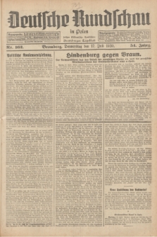 Deutsche Rundschau in Polen : früher Ostdeutsche Rundschau, Bromberger Tageblatt. Jg.54, Nr. 162 (17 Juli 1930) + dod.