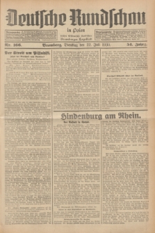 Deutsche Rundschau in Polen : früher Ostdeutsche Rundschau, Bromberger Tageblatt. Jg.54, Nr. 166 (22 Juli 1930) + dod.