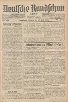 Deutsche Rundschau in Polen : früher Ostdeutsche Rundschau, Bromberger Tageblatt. Jg.54, Nr. 167 (23 Juli 1930) + dod.