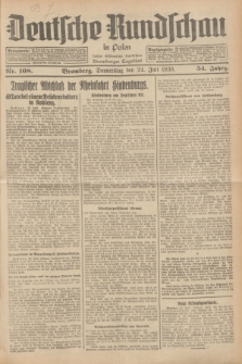 Deutsche Rundschau in Polen : früher Ostdeutsche Rundschau, Bromberger Tageblatt. Jg.54, Nr. 168 (24 Juli 1930) + dod.